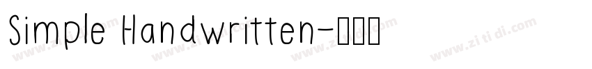 Simple Handwritten字体转换
